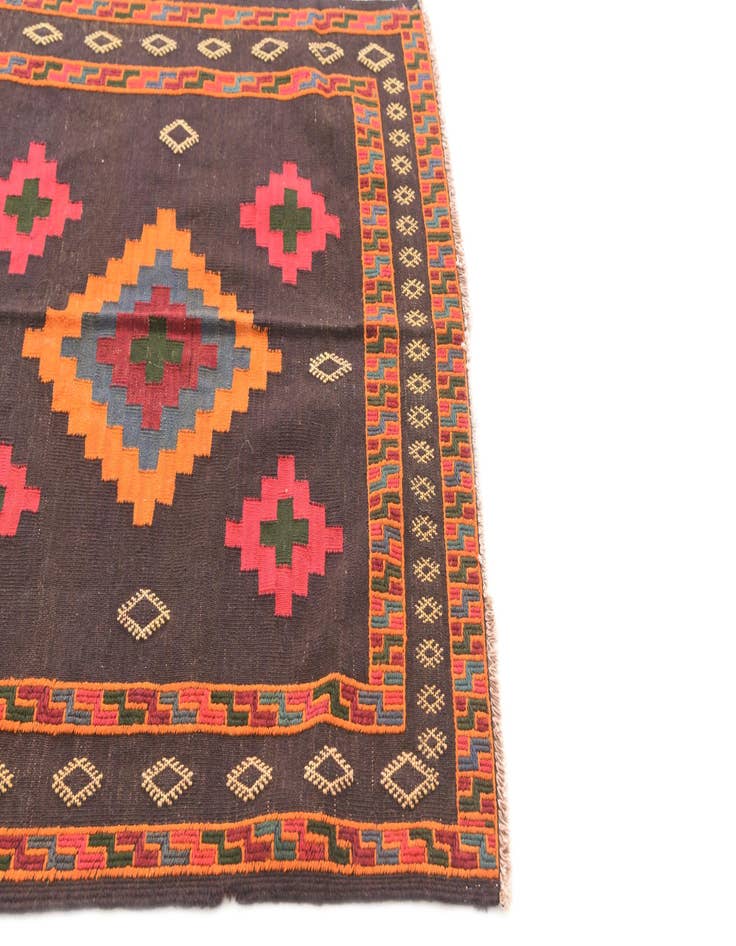 Detail image of  3' 3 x 3' 5  Hand Woven Kilim Modern Wool Square Rug