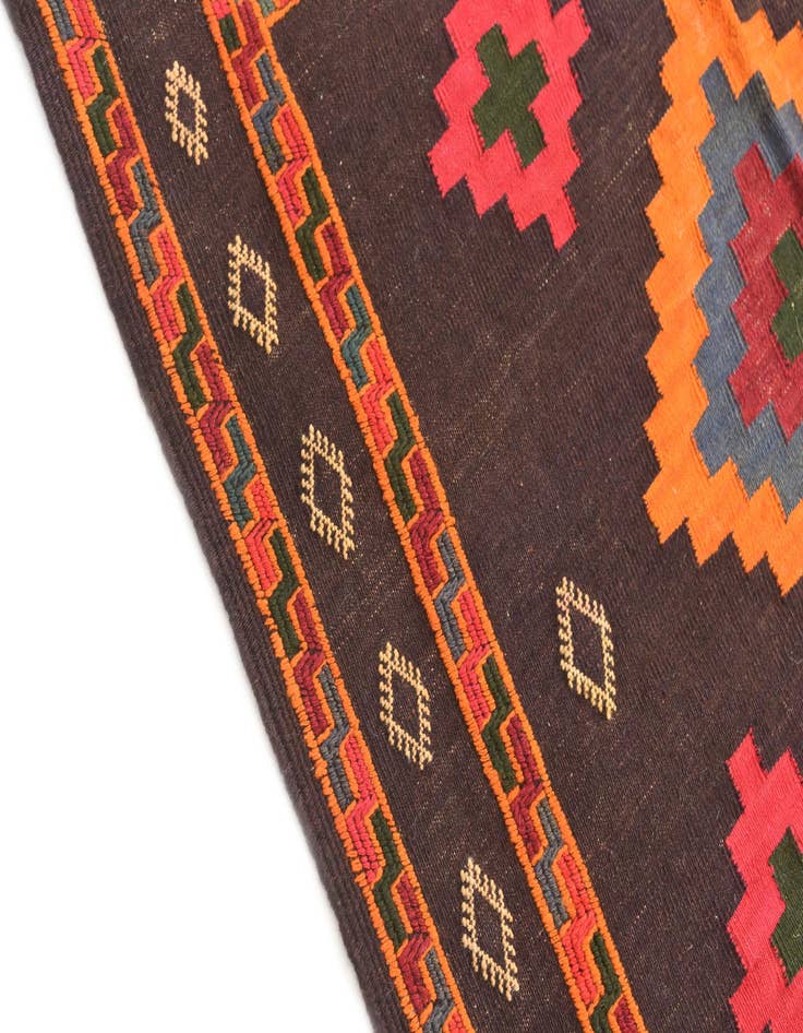 Detail image of  3' 3 x 3' 5  Hand Woven Kilim Modern Wool Square Rug