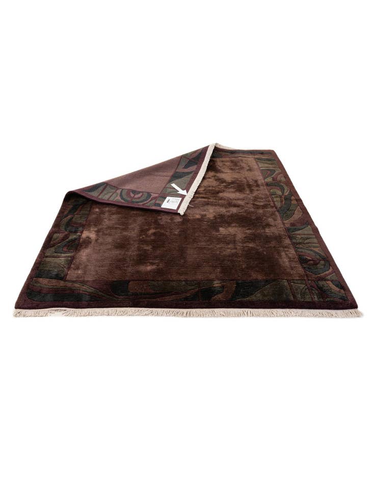 Detail image of  6' 7 x 7' 5  Hand Knotted Nepal Wool Square Rug