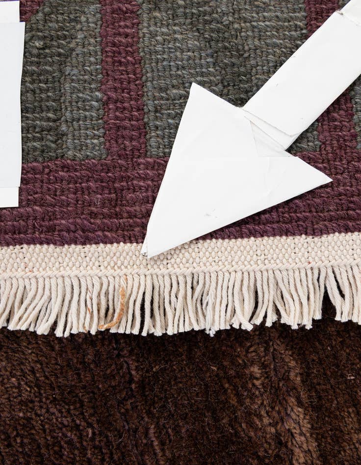 Detail image of  6' 7 x 7' 5  Hand Knotted Nepal Wool Square Rug