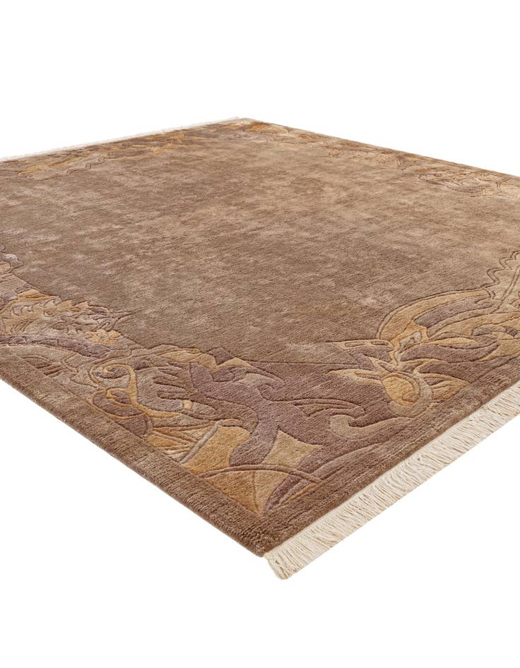 Detail image of  8' 3 x 8' 3  Hand Knotted Tibet Wool Square Rug