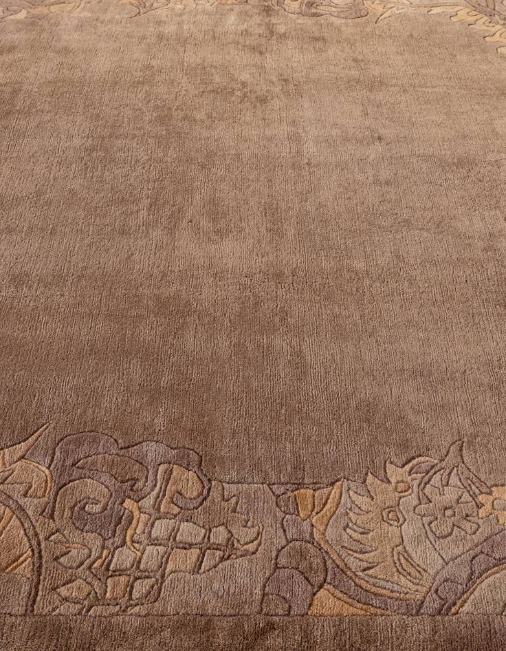 Detail image of  8' 3 x 8' 3  Hand Knotted Tibet Wool Square Rug