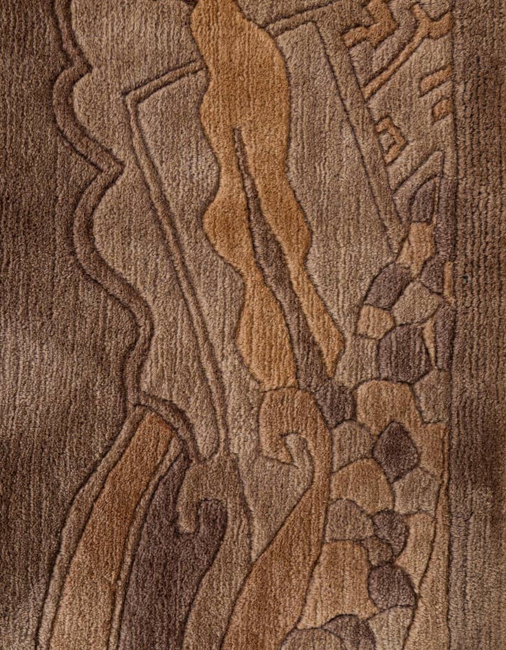 Detail image of  8' 3 x 8' 3  Hand Knotted Tibet Wool Square Rug