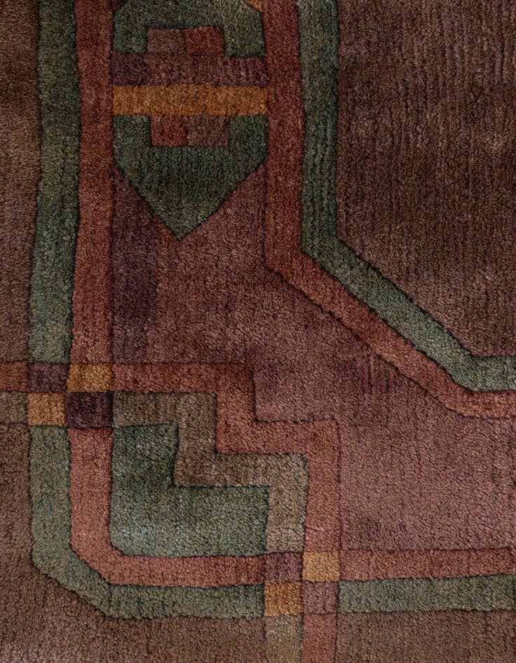 Detail image of  8' x 8' 1  Hand Knotted Tibet Wool Square Rug