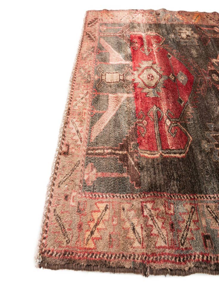 Detail image of  3' 8 x 3' 8  Hand Knotted Ultra Vintage Persian Wool Square Rug