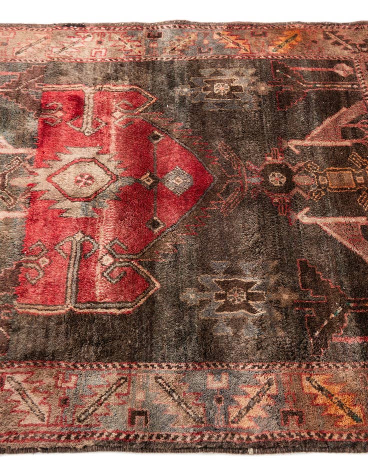 Detail image of  3' 8 x 3' 8  Hand Knotted Ultra Vintage Persian Wool Square Rug
