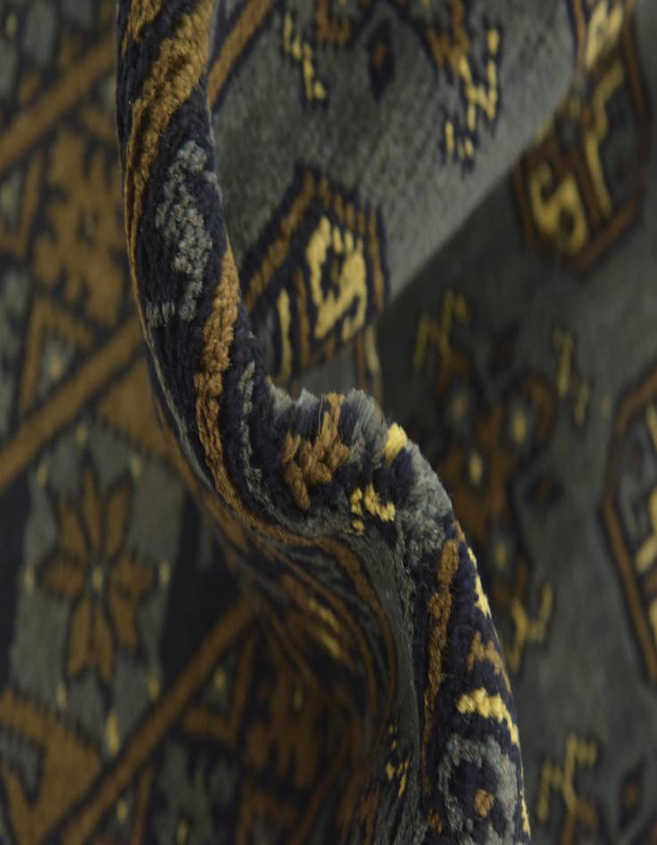 Detail image of  5' 6 x 8'  Hand Knotted Afghan Akhche Wool Rug