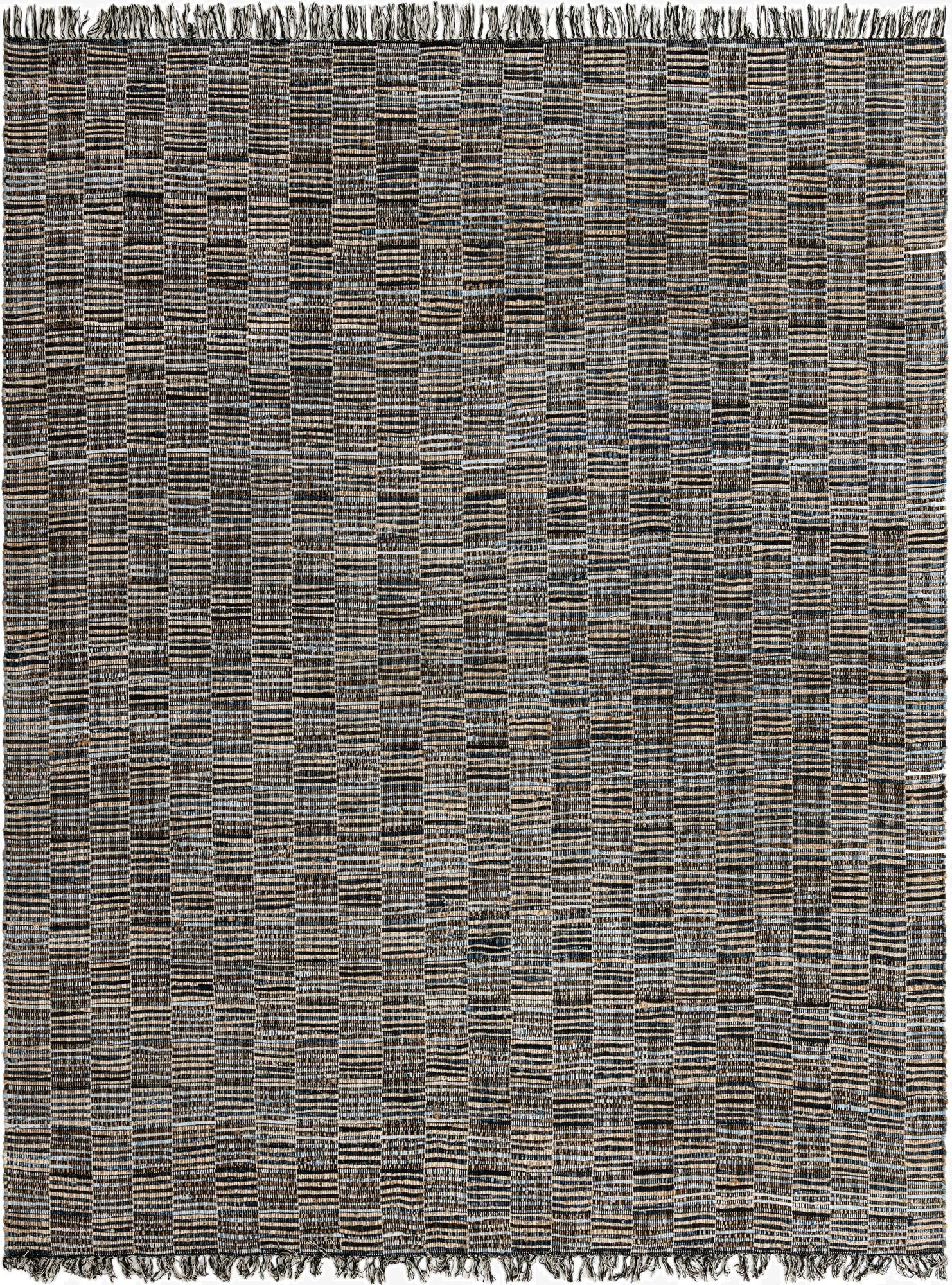  9' x 12' 2  Hand Woven Chindi Jute Rug