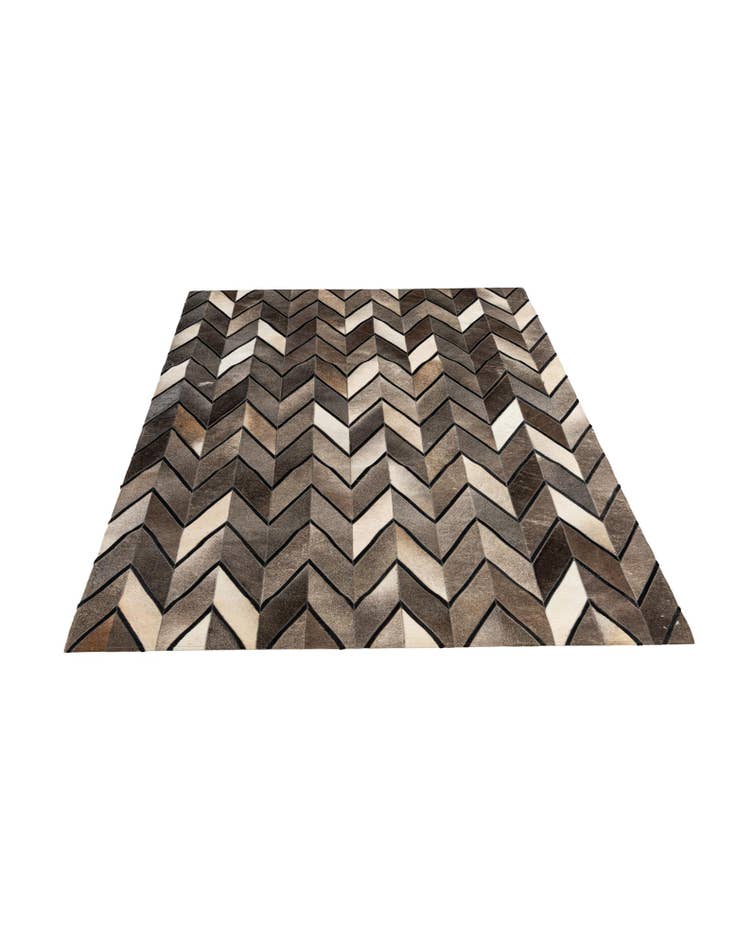 Detail image of  5' 2 x 8' 1 Cowhide - Patchwork Rug