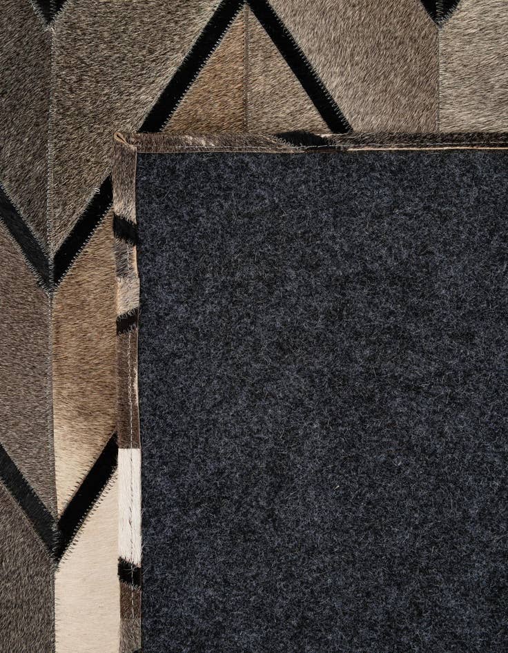 Detail image of  5' 2 x 8' 1 Cowhide - Patchwork Rug