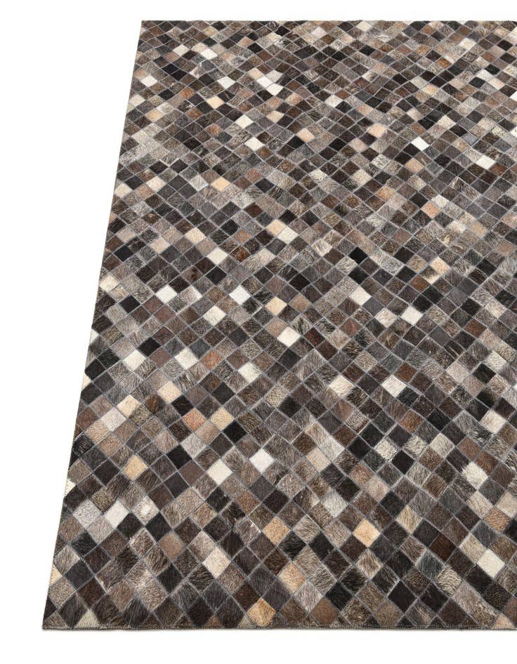 Detail image of  5' x 6' 2 Cowhide Leather Rug