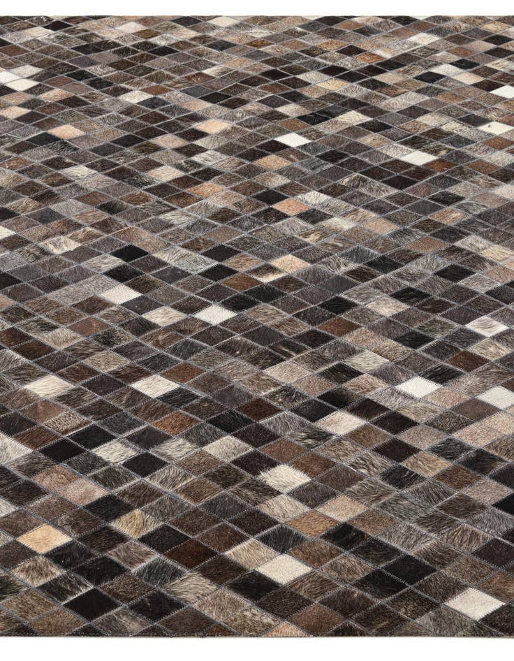 Detail image of  5' x 6' 2 Cowhide Leather Rug