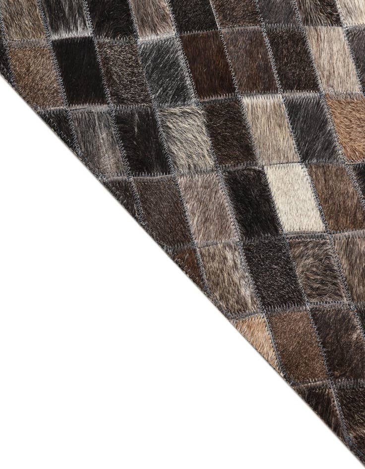 Detail image of  5' x 6' 2 Cowhide Leather Rug
