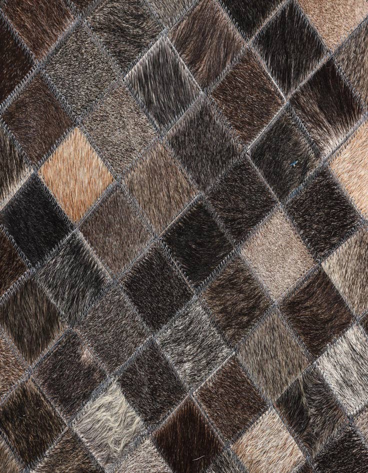 Detail image of  5' x 6' 2 Cowhide Leather Rug