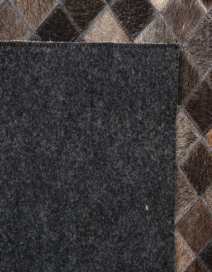 Detail image of  5' x 6' 2 Cowhide Leather Rug