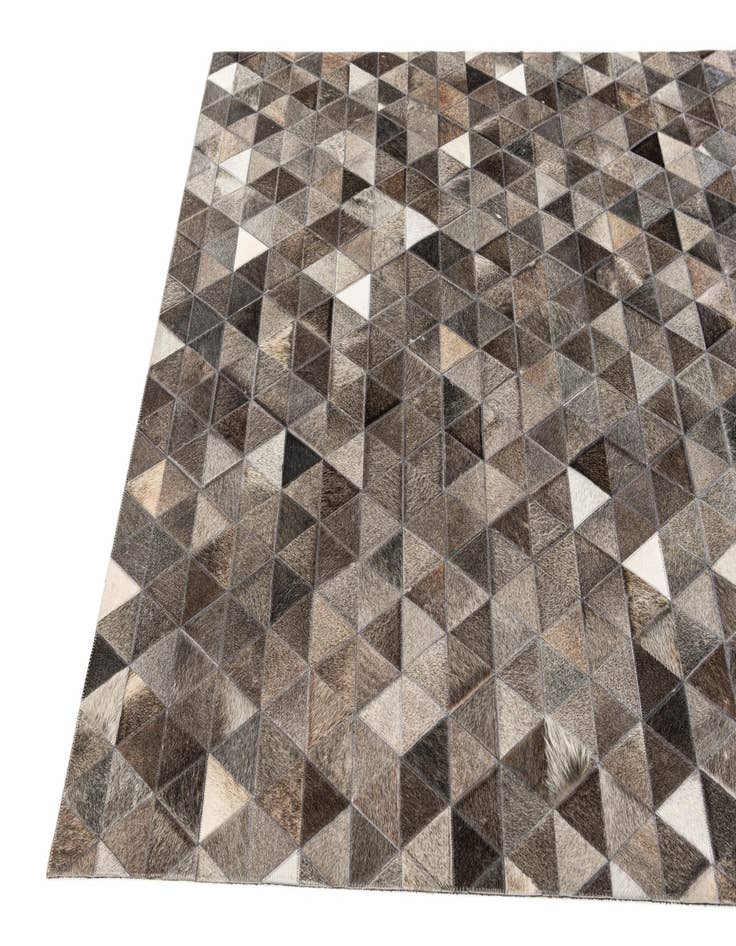 Detail image of  5' 1 x 8' 1 Cowhide Stocks Rug