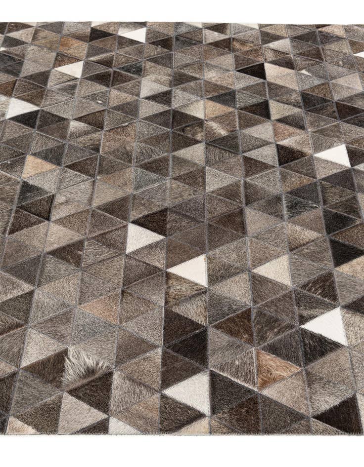 Detail image of  5' 1 x 8' 1 Cowhide Stocks Rug