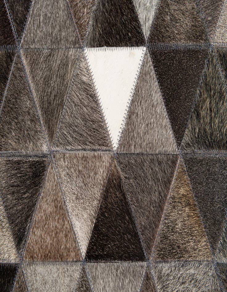 Detail image of  5' 1 x 8' 1 Cowhide Stocks Rug