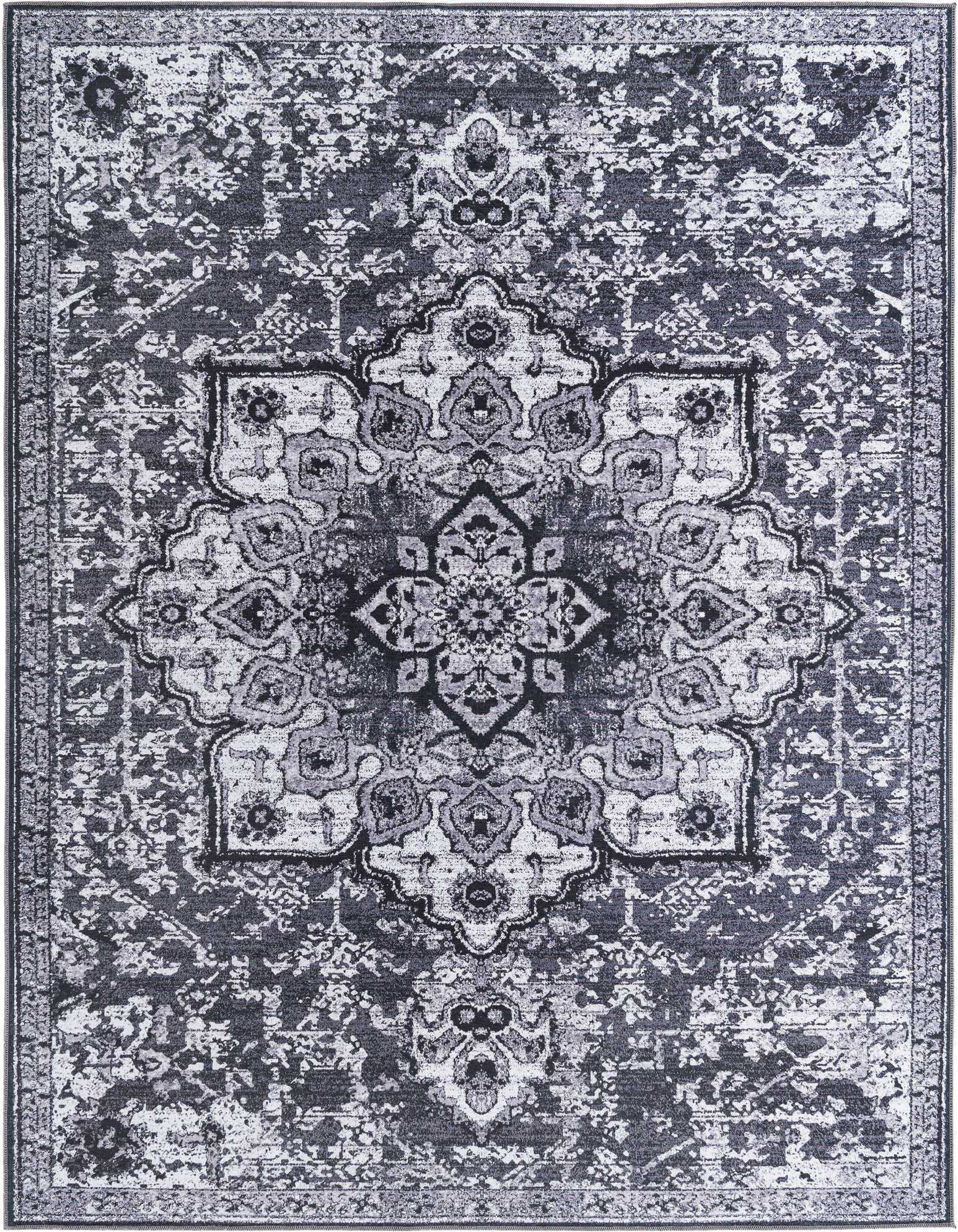 Primary image  9' 2 x 12'  Washable Francesca Rug