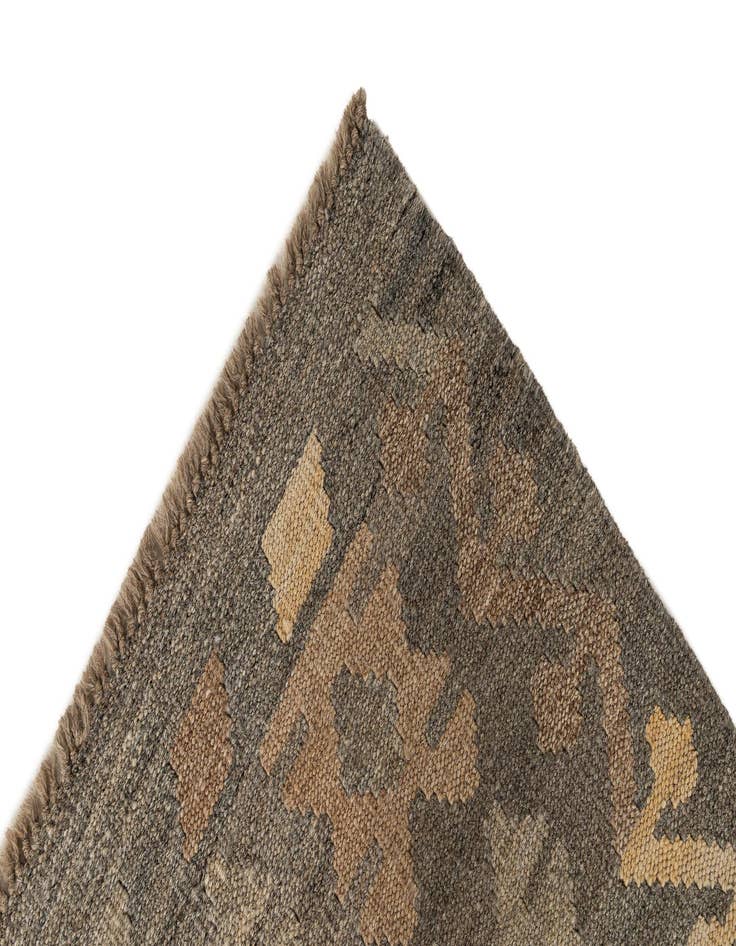 Detail image of  3' 4 x 4' 11  Hand Woven Kilim Maymana Wool Rug