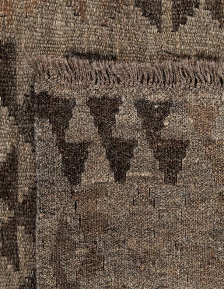 Detail image of  3' 5 x 5' 2  Hand Woven Kilim Maymana Wool Rug
