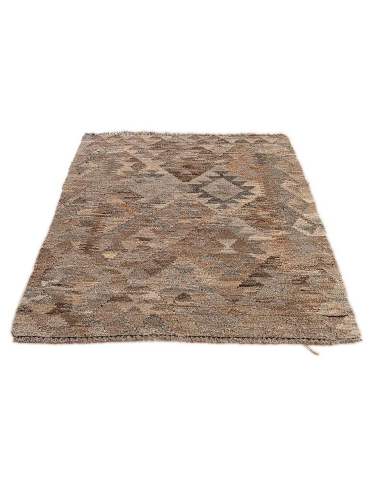 Detail image of  2' 10 x 3' 11  Hand Woven Kilim Maymana Wool Rug