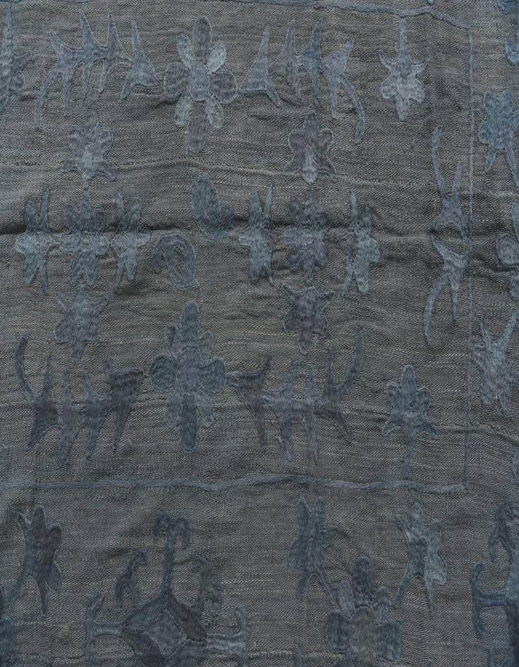 Detail image of  5' 4 x 7' 4  Hand Woven Kilim Suzani Wool Rug