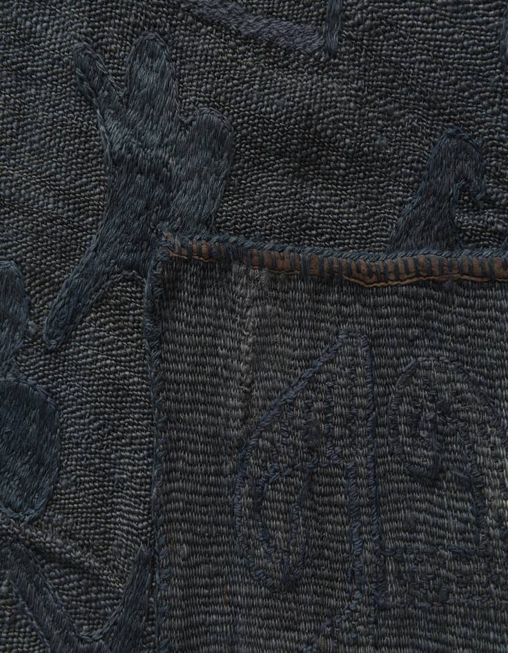 Detail image of  5' 4 x 7' 4  Hand Woven Kilim Suzani Wool Rug