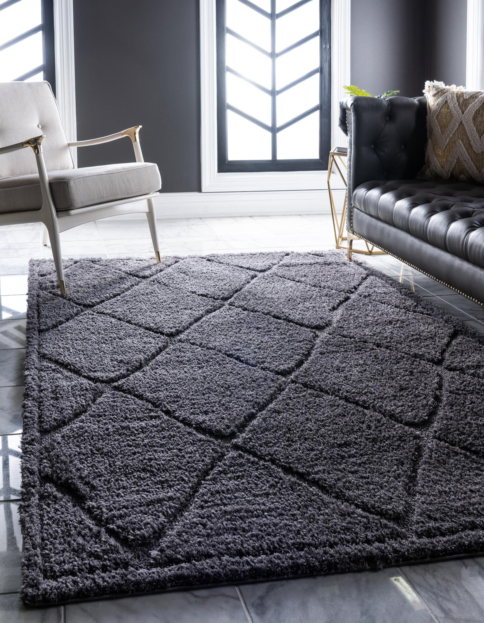  8' x 10' Lattice Shag Rug