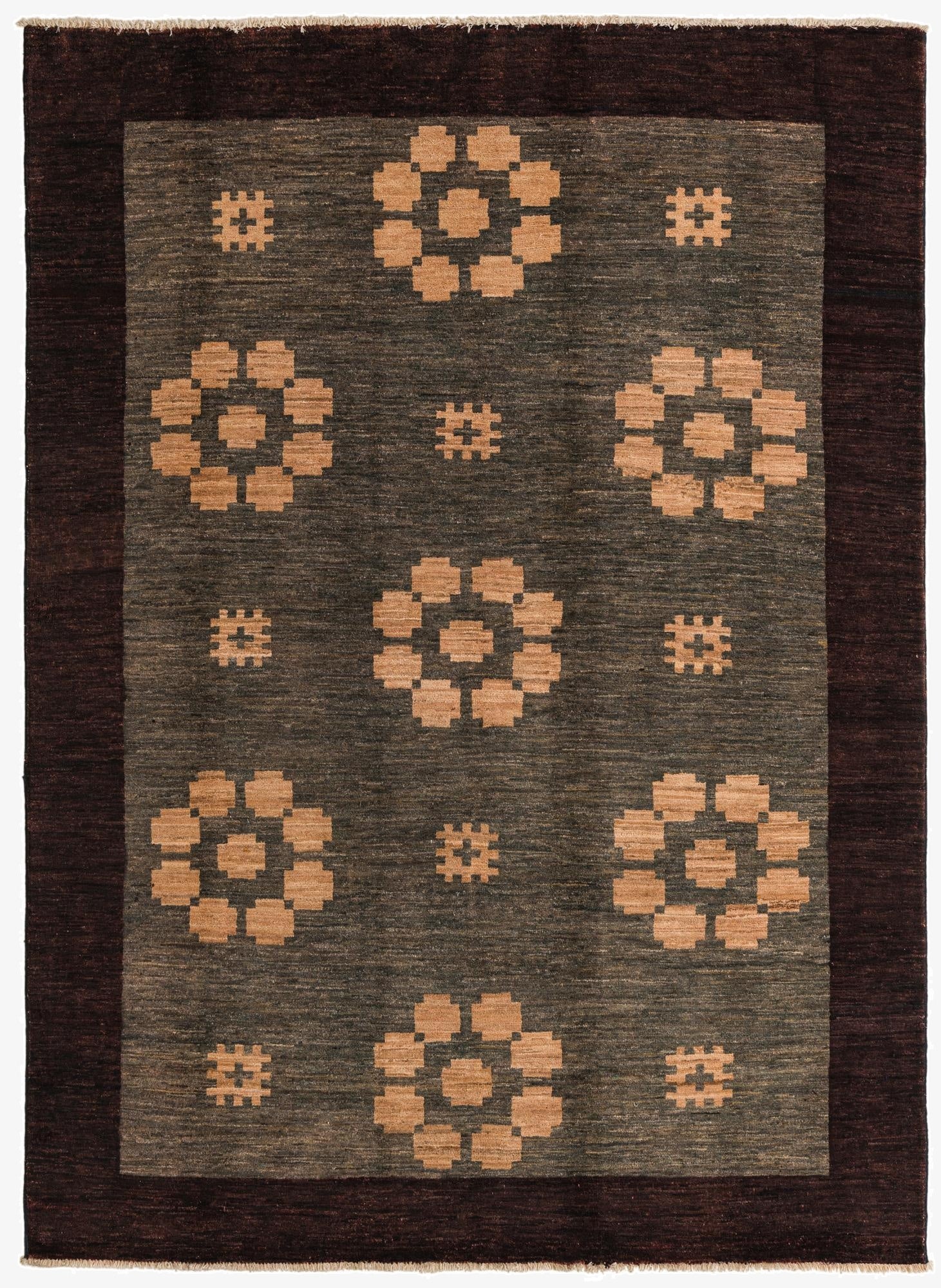  5' 9 x 7' 10  Hand Knotted Modern Ziegler Rug