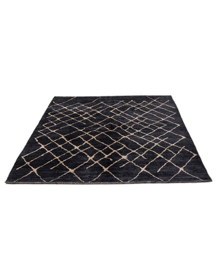 Detail image of  5' 9 x 7' 9  Hand Knotted Moroccan Wool Rug