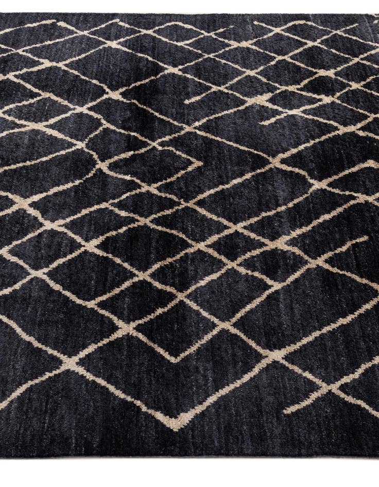 Detail image of  5' 9 x 7' 9  Hand Knotted Moroccan Wool Rug