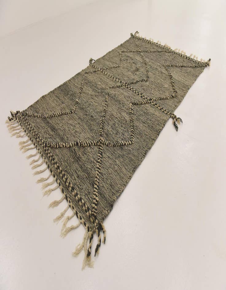 Detail image of  4' 11 x 8' 4  Hand Knotted Moroccan Wool Rug