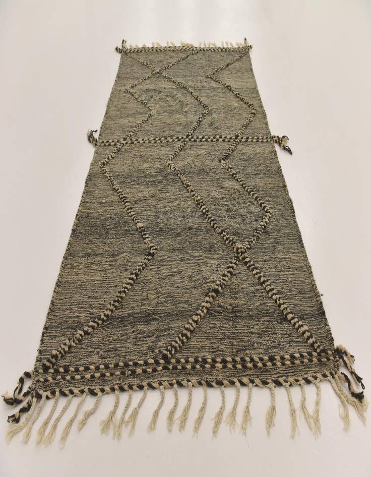 Detail image of  4' 11 x 8' 4  Hand Knotted Moroccan Wool Rug