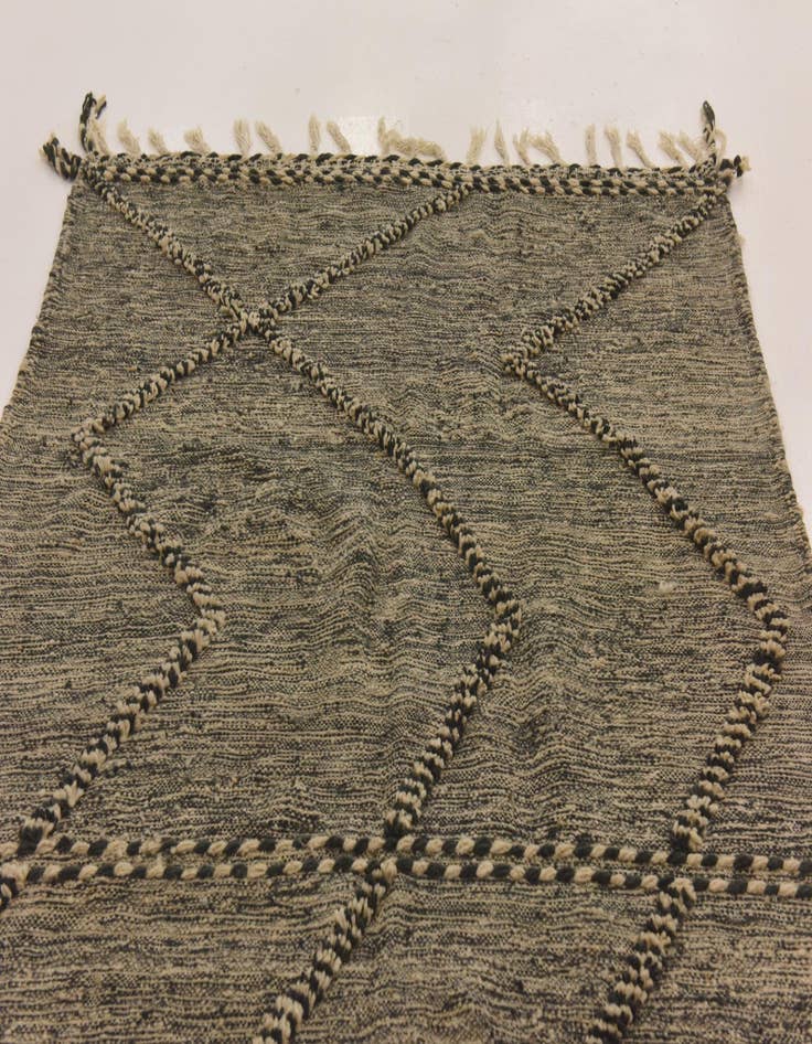 Detail image of  4' 11 x 8' 4  Hand Knotted Moroccan Wool Rug