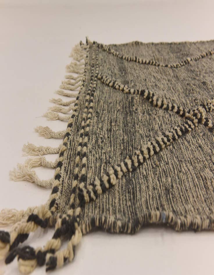 Detail image of  4' 11 x 8' 4  Hand Knotted Moroccan Wool Rug