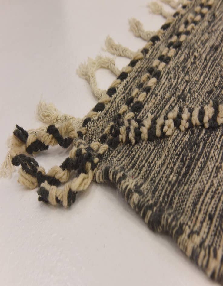 Detail image of  4' 11 x 8' 4  Hand Knotted Moroccan Wool Rug