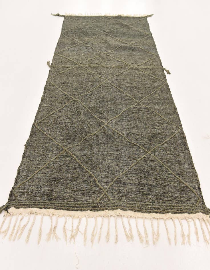 Detail image of  6' 8 x 11' 5  Hand Knotted Moroccan Wool Rug