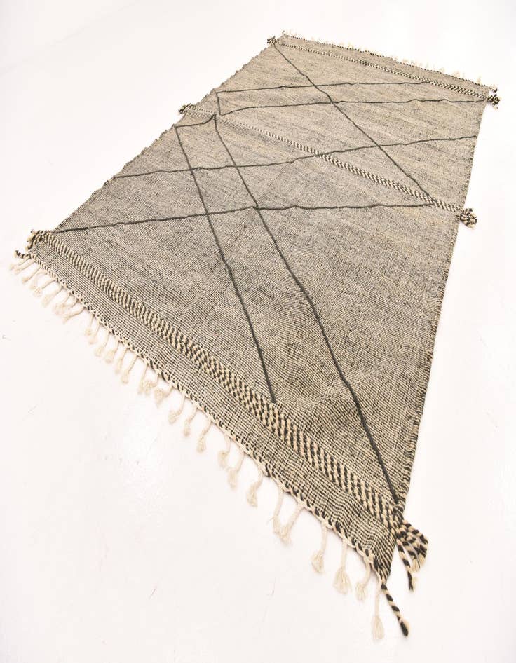 Detail image of  6' 8 x 9' 6  Hand Knotted Moroccan Wool Rug