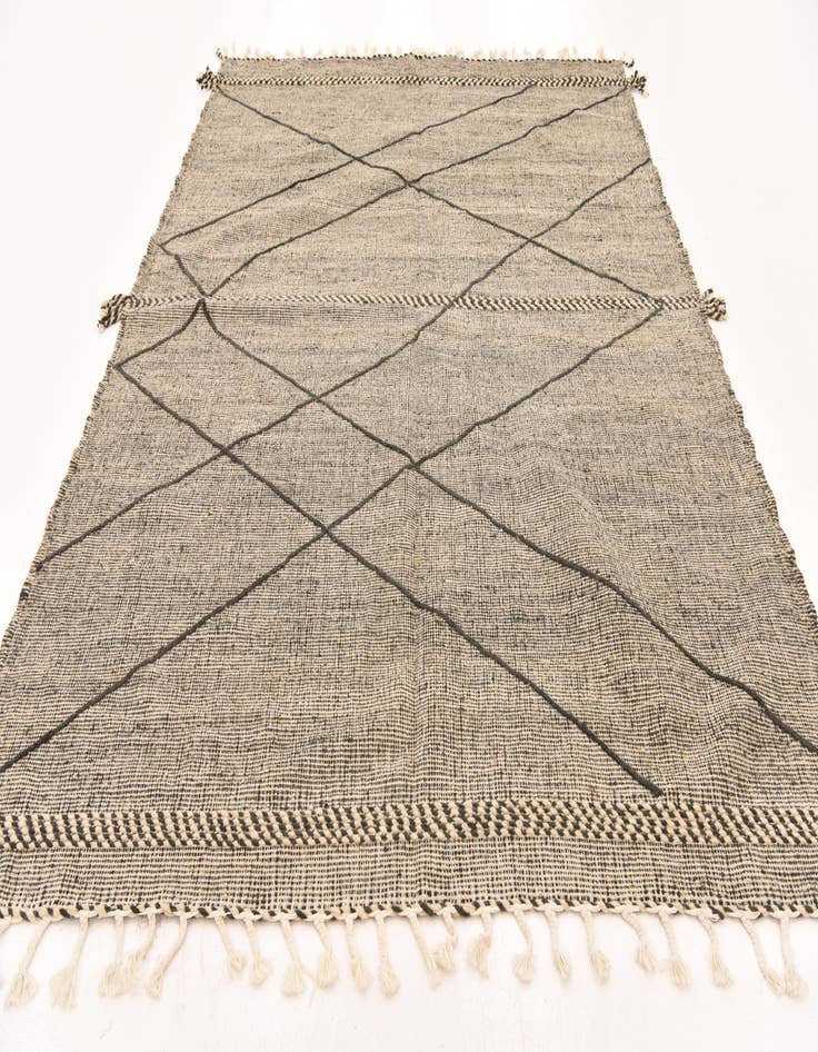 Detail image of  6' 8 x 9' 6  Hand Knotted Moroccan Wool Rug