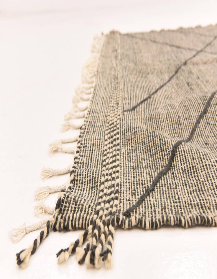 Detail image of  6' 8 x 9' 6  Hand Knotted Moroccan Wool Rug