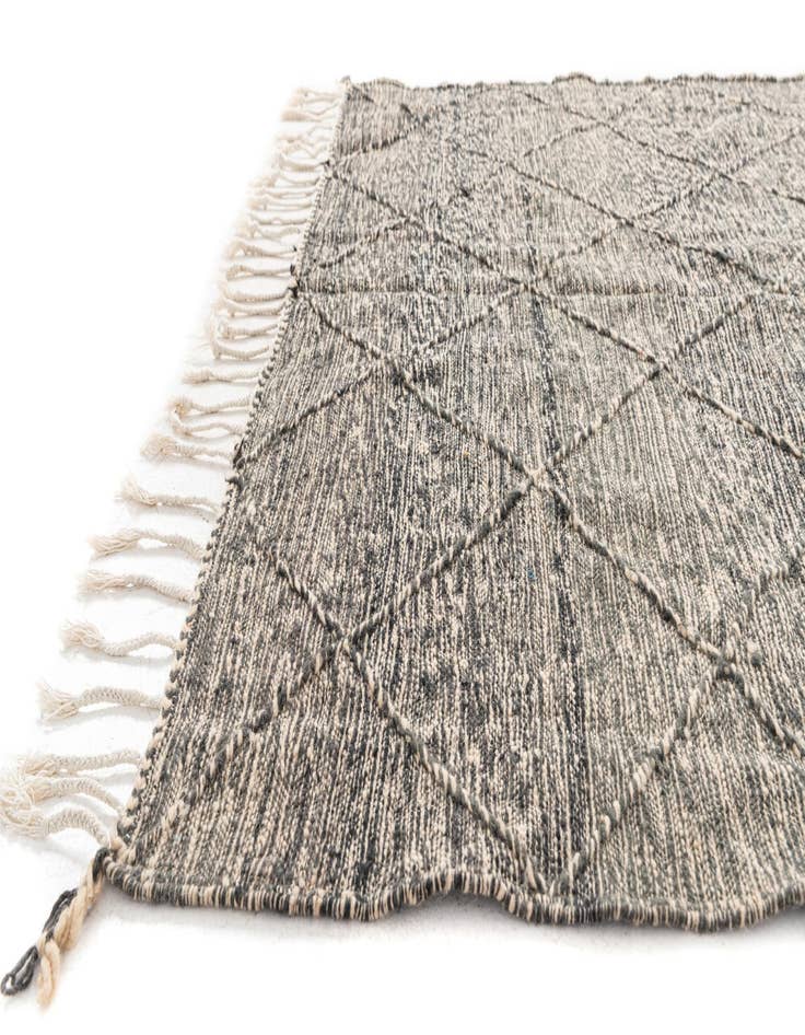 Detail image of  6' 7 x 9' 8  Hand Knotted Moroccan Wool Rug