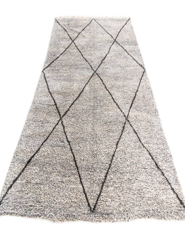 Detail image of  6' 8 x 9' 3  Hand Knotted Moroccan Wool Rug