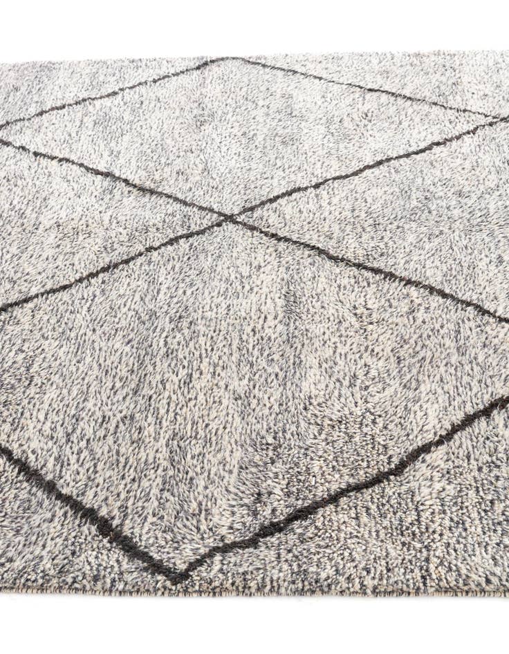 Detail image of  6' 8 x 9' 3  Hand Knotted Moroccan Wool Rug