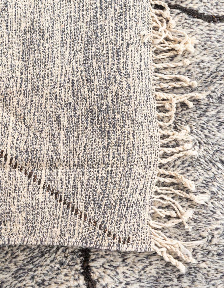 Detail image of  6' 8 x 9' 3  Hand Knotted Moroccan Wool Rug