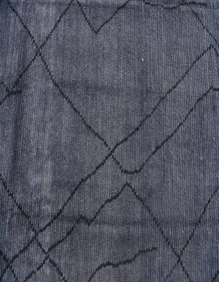 Detail image of  8' x 10'  Hand Knotted Moroccan Wool Rug