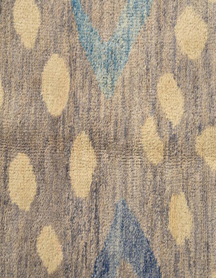 Detail image of  6' 6 x 10'  Hand Knotted Moroccan Wool Rug
