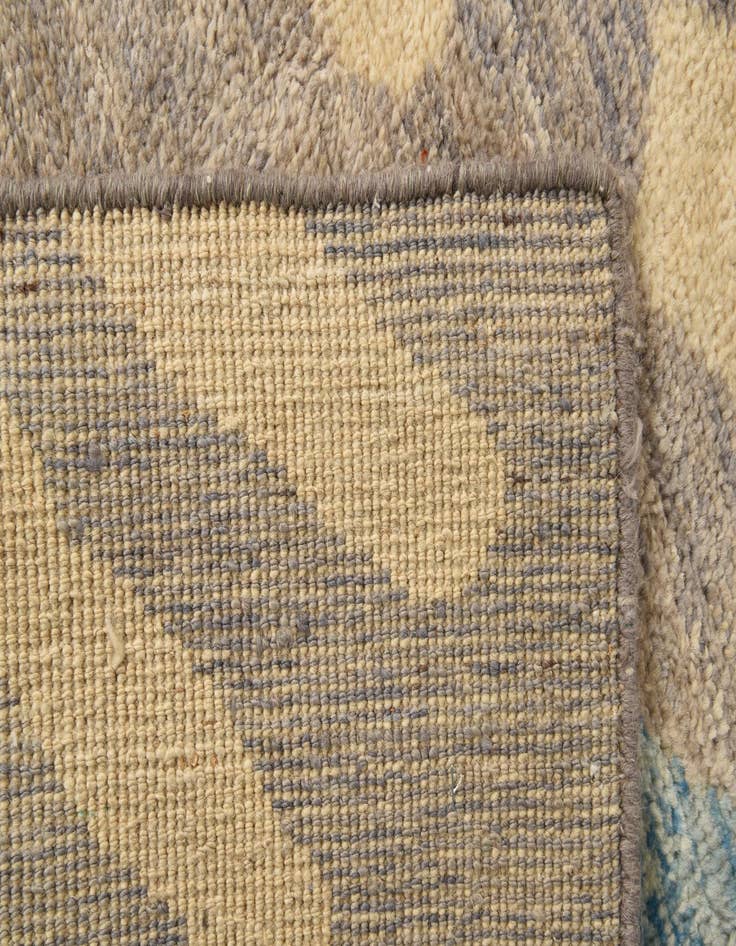 Detail image of  6' 6 x 10'  Hand Knotted Moroccan Wool Rug