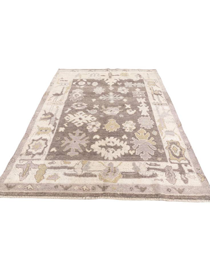 Detail image of  5' 5 x 7' 3  Hand Knotted Moroccan Wool Rug