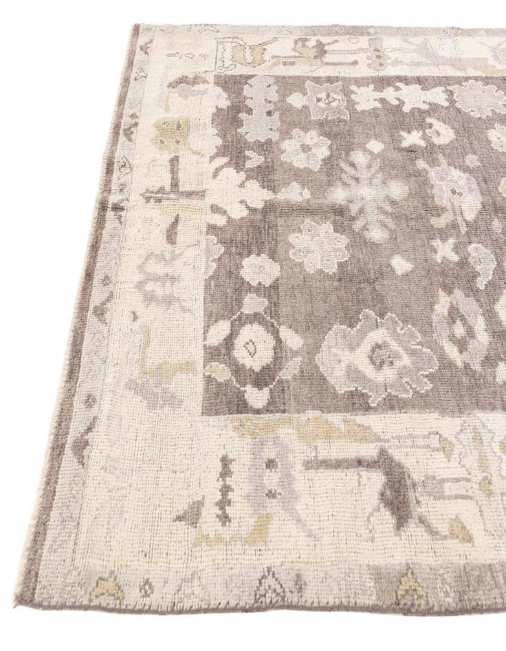 Detail image of  5' 5 x 7' 3  Hand Knotted Moroccan Wool Rug